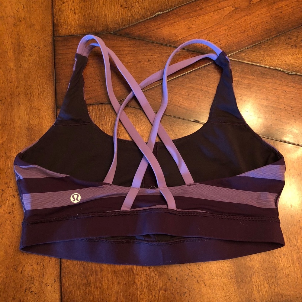 Purple Striped Lululemon Sports Bra
